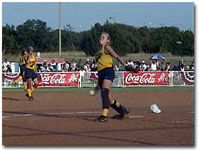 Amanda Pitching Against Olympic Team USA