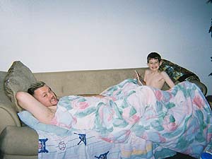 Chris and Mike under cover
