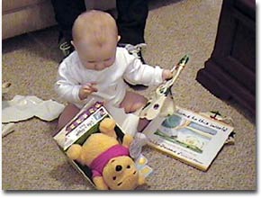 Cole Newman Playing with Xmas Toys