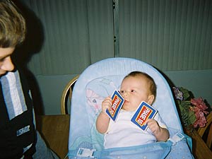 Sarah playing cards